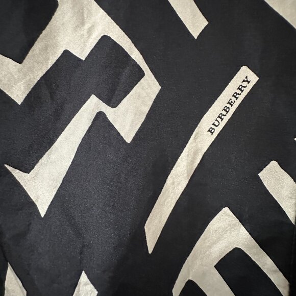 Burberry Silk Graphic Button Down Top - Picture 3 of 6